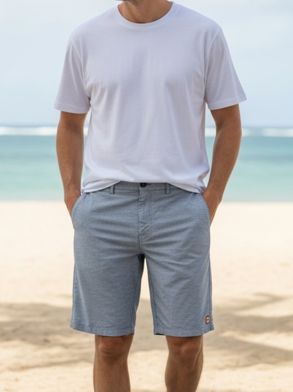 Men's Dakota Grizzly Ocean and Trail Slate Blue Performance Golf Shorts, 34